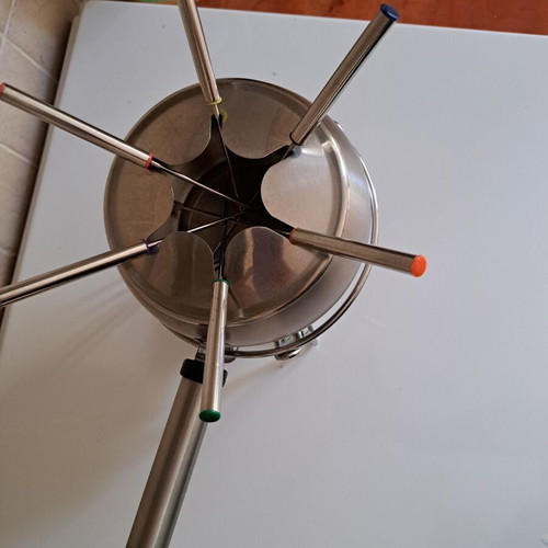 Fondue set with rechaud for 6 people like new