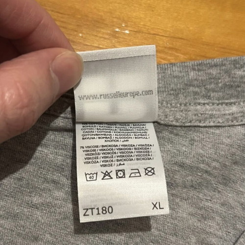 Russell Athletic Muscle Fit T-shirt Gray XL New