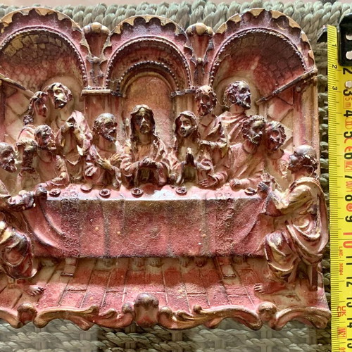 Last Supper handmade plaster like new 2