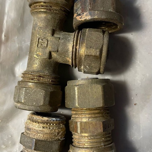 Brass fittings for tuborama used 15mm and 16mm