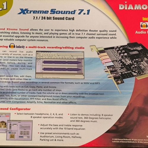 Diamond Xtreme Sound 7.1 PCI sound card used