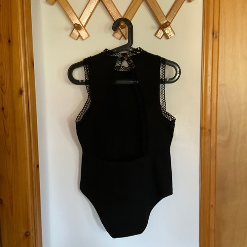Black bodysuit with edge knitting size Small like new