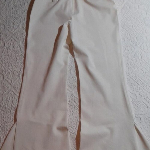 Y2K White Bell-Bottom Pants like new, Size 36