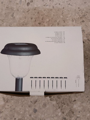 Solar LED Outdoor Spike Lights Set 6 Pieces 31cm like new