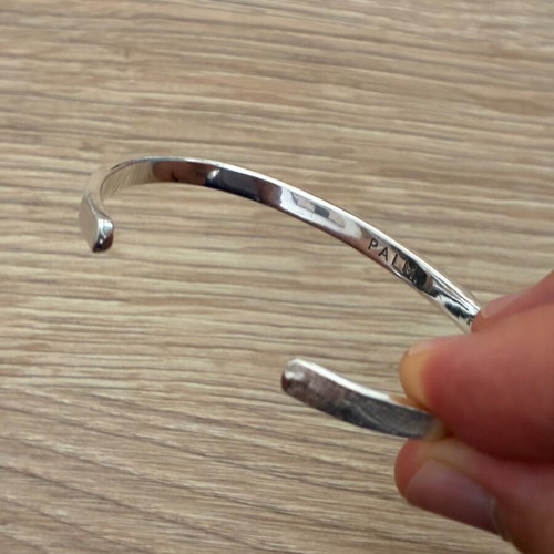 PALM Cuff bracelet, 925 sterling silver, men's handmade