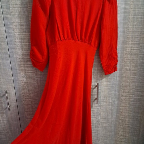 Sinsay midi dress with 3/4 sleeve red like new