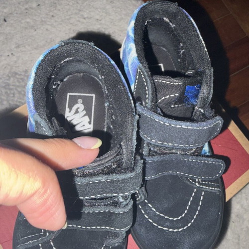 Vans sneakers size 25, black and blue
