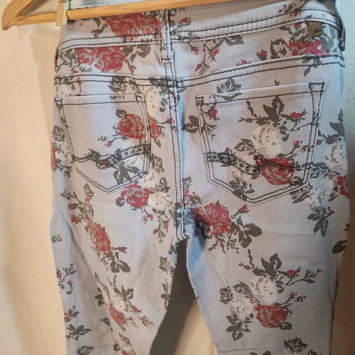 Floral skinny jeans like new, multicolor, size XS