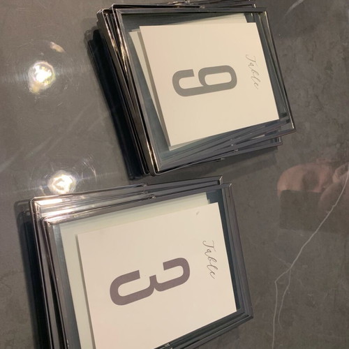 Jumbo photo frames pack of 10 new, silver metal