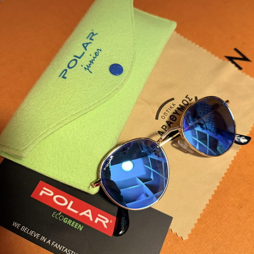 Polar junior sunglasses, blue mirror lenses