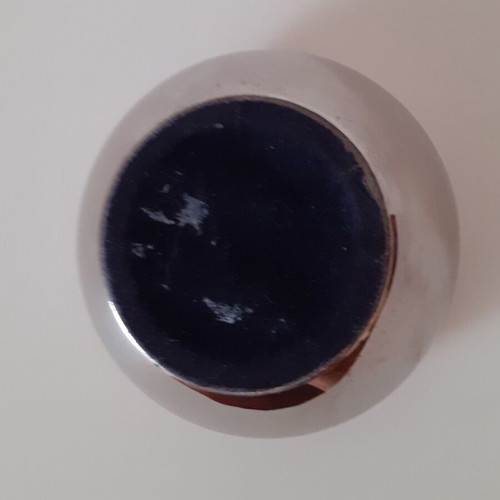 Silver-plated tealight candle holder, vintage minimal design