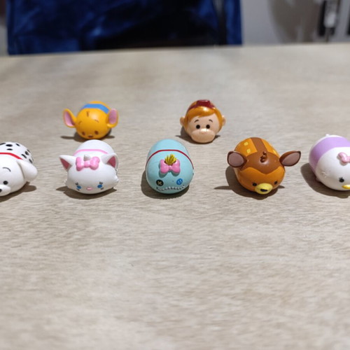 Disney Tsum Tsum set of 7 squishy toys used