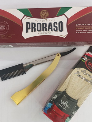 Proraso σετ με πινέλο και ξυραφί καινούργιο