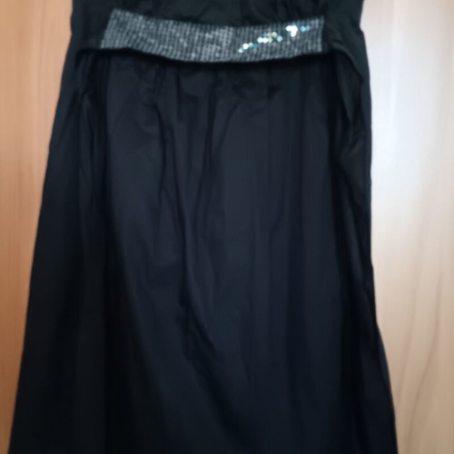 Enzzo dress medium with sequined belt, like new, black, cotton