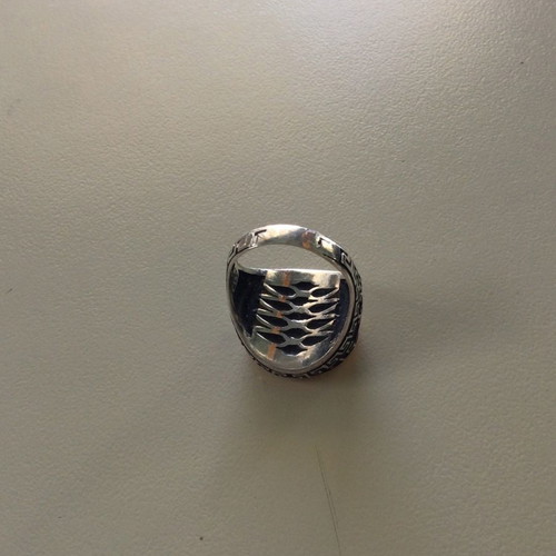 Men's 925 ring handmade with agate new