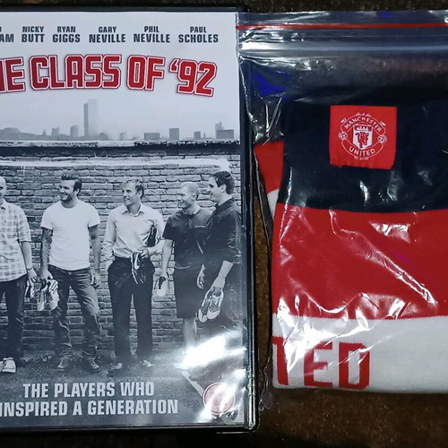 Manchester Utd DVD The Class of '92 like new with new socks