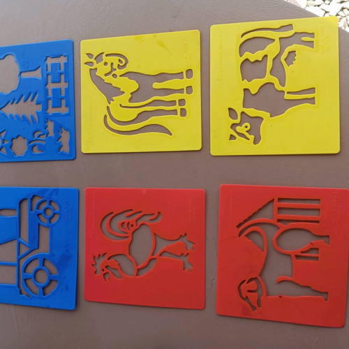 Stencil various figures like new, pack