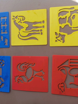 Stencil various figures like new, pack