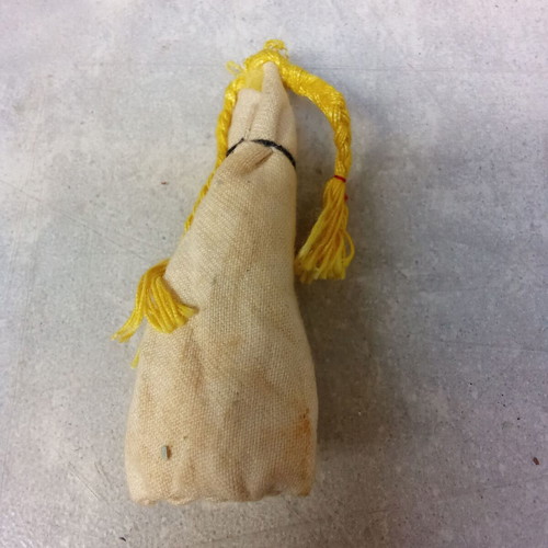 Collectible Sewing Doll used, 1970s seamstress pincushion