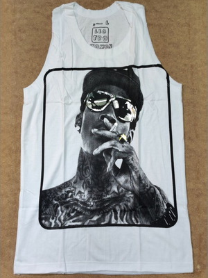 Wiz Khalifa Sleeveless Cotton Top New White