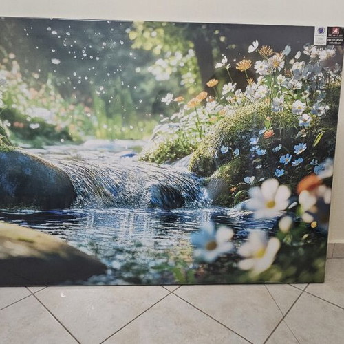 Canvas print with vibrant nature scene, 140x90 cm