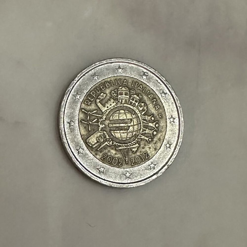 2€ Republica Italiana 2002 2012 euro coin like new