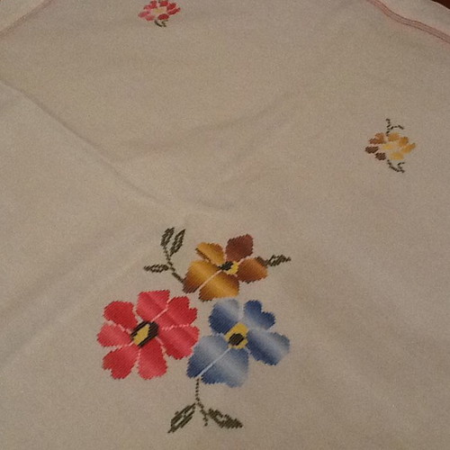 Woven Cretan Tablecloth 1.60m x 1.60m like new