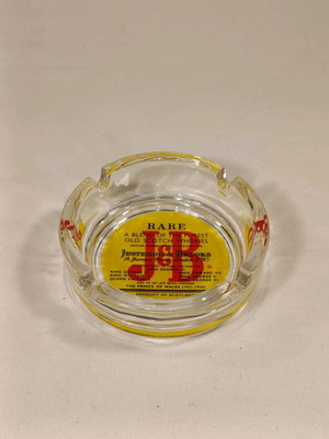 J&B Scotch Whisky ashtray used, glass promotional