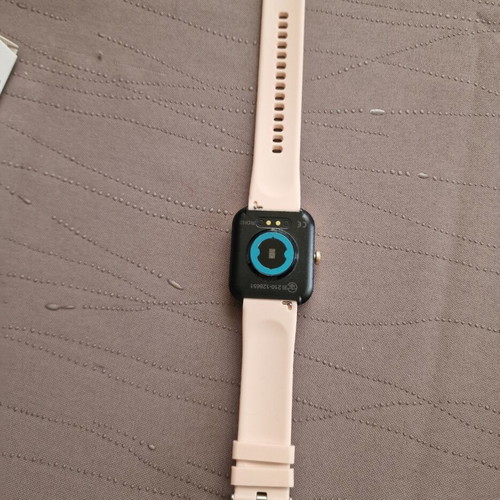 Smartwatch with blood pressure, glucose, and heart rate monitoring, pink