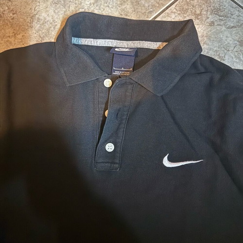 Nike Polo shirt black used, size Large