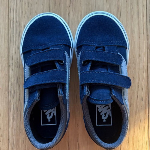 Vans shoes blue suede with velcro new, size 25