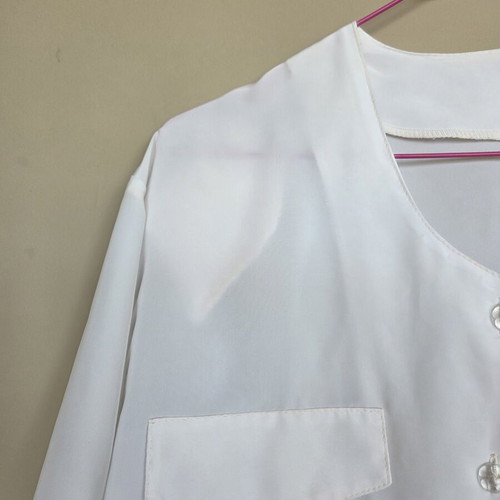 Shirt with shoulder pads like new, white, one size