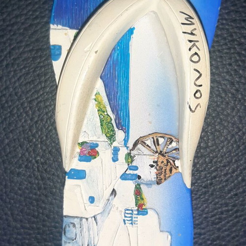 Souvenir magnet used from Mykonos