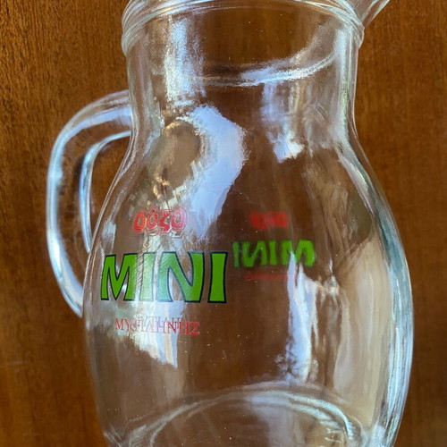 Mini Mytilinis ouzo jug like new, height 15 cm diameter 7