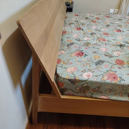 Intenri Oak Double Bed used with 4-year-old firm mattress 180x200