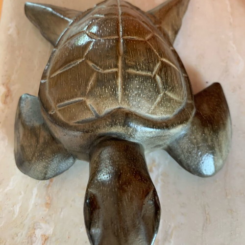 Wooden handmade turtle new, hand carved