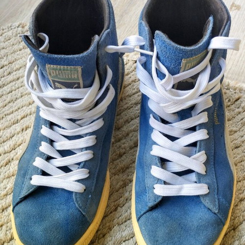 Puma Suede Unisex Ankle Boots like new, size 39.5, blue