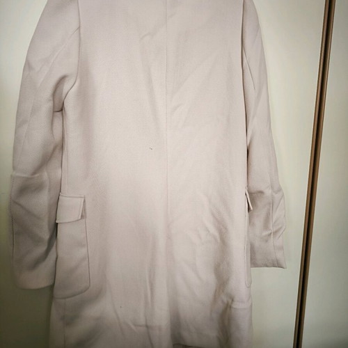 H&M pink thin coat used with pockets and zipper
