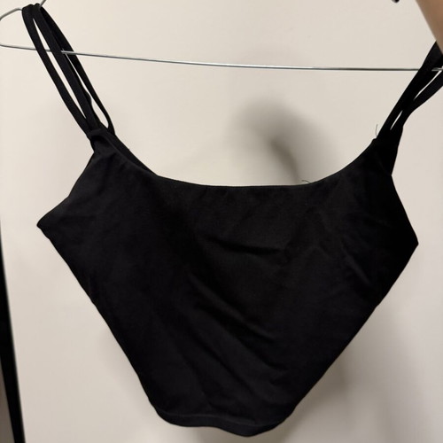 Black top with padding, size XS
