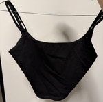 Black top with padding, size XS