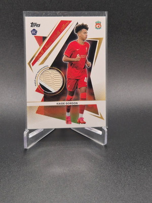 2021-22 Topps Liverpool Kaide Gordon Rookie Card used Match Worn
