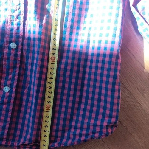 Gap checked shirt size M like new, pink and blue cotton