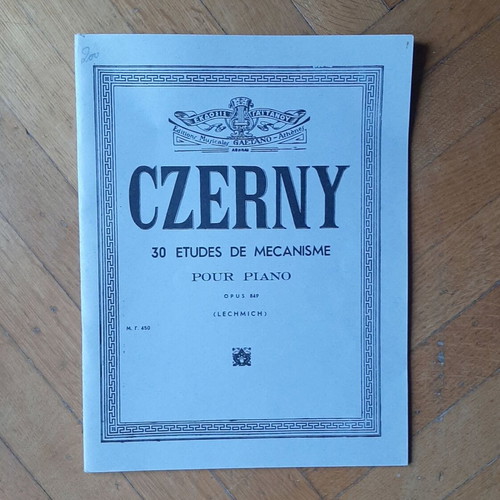 Czerny 30 Etudes de Mecanisme Opus 849 piano book used