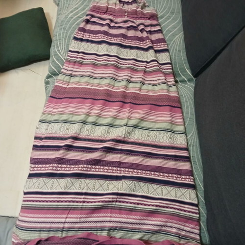 Fabric long colorful dress like new, size S
