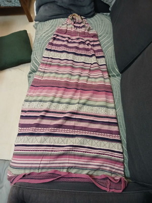 Fabric long colorful dress like new, size S