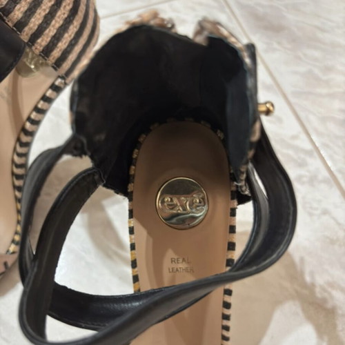 Exe sandals like new, black and beige, size 40