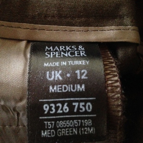 Marks & Spencer women's pants used, dark green, size M