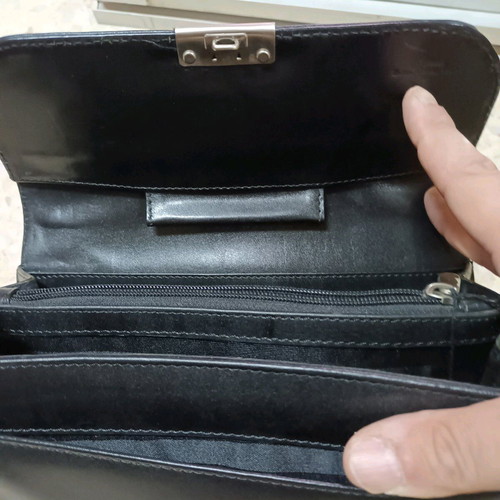 Diplomat men's leather bag like new, black