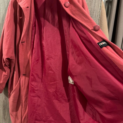 Wool coat 80% pink size L used loose fit