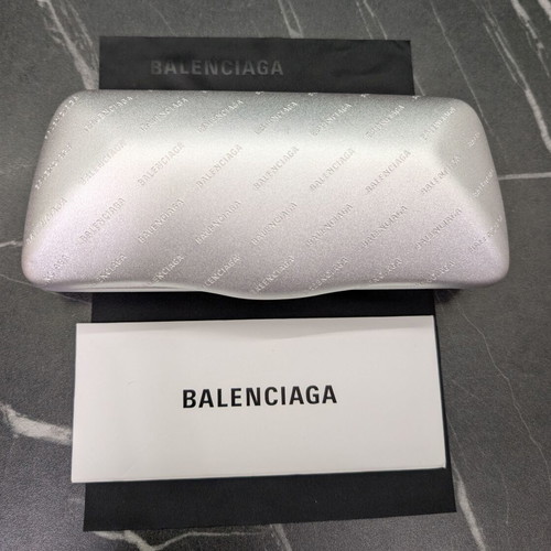 Balenciaga sunglasses case new black with silver card